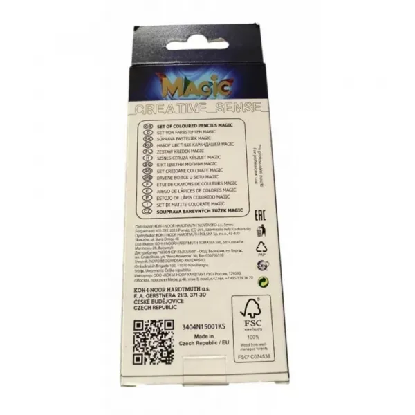 Koh-i-noor sada trojbokých pasteliek Magic 3404 N 12 + 1 ks FSC certifikát
