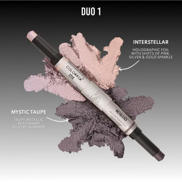 Danessa Myricks Beauty Colorfix Stix multifunkčné líčidlo na oči, pery a tvár odtieň Duo 1 Interstellar/Mystic Taupe 2x3 g