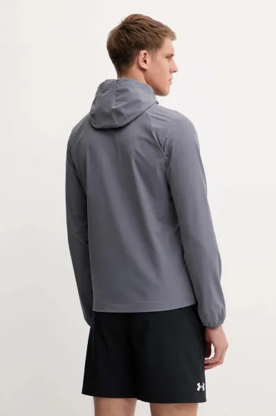 Under Armour STRETCH WOVEN WINDBREAKER Pánska bunda, tmavo sivá, veľkosť M