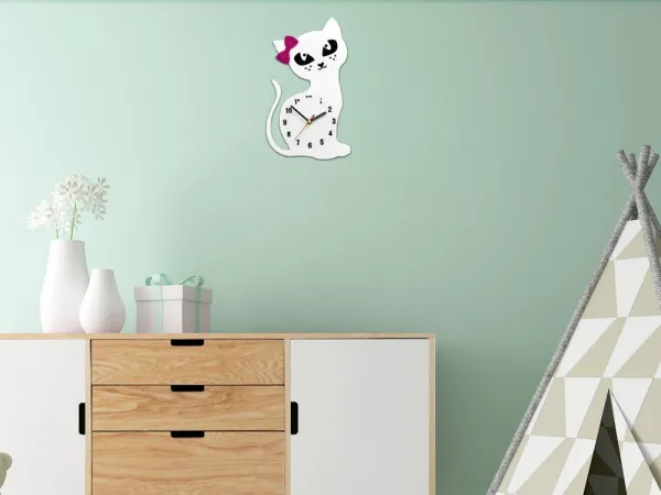 ModernClock Nástěnné hodiny Caty 33 cm bílé