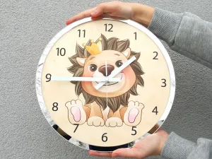 ModernClock Dětské nástěnné hodiny Mirro Lev 30 cm vícebarevné