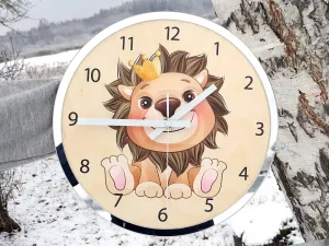 ModernClock Dětské nástěnné hodiny Mirro Lev 30 cm vícebarevné