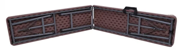 Turistický stolík s lavicami RATTAN hnedý