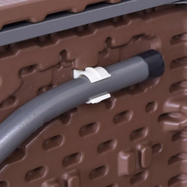 Turistický stolík s lavicami RATTAN hnedý