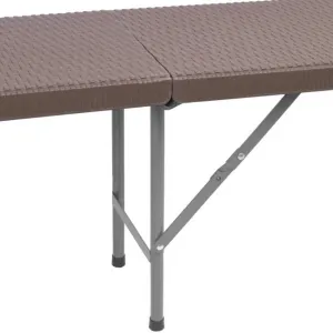 Záhradná lavica RATTAN hnedá
