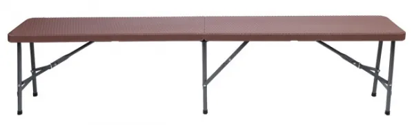 Turistický stolík s lavicami RATTAN hnedý