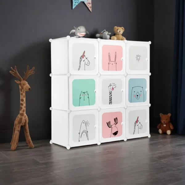 TZB Dětský modulární regál Esla 110 cm bílý/barevný