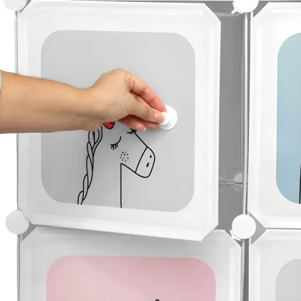 TZB Dětský modulární regál Esla 110 cm bílý/barevný