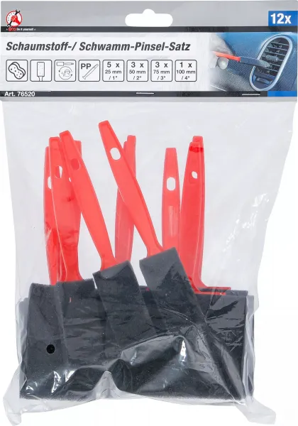BGS Technics BGS 76520 – sada penových štetcov (12 ks)