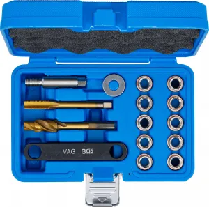 BGS Technics BGS 8408 – sada na opravu závitov brzdových strmeňov VAG (M12 × 1,5 mm, 15 ks)