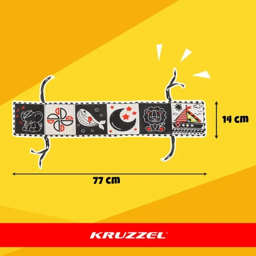 Kruzzel kontrastná látková knižka