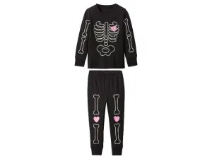 lupilu® Dievčenské pyžamo s halloweenskym motívom (čierna, 98/104)