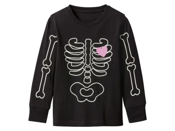 lupilu® Dievčenské pyžamo s halloweenskym motívom (čierna, 98/104)