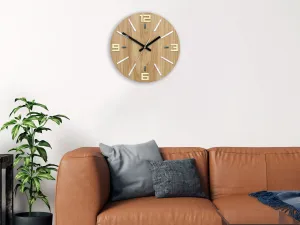 ModernClock Drevené nástenné hodiny Dexi 33 cm dub prírodný