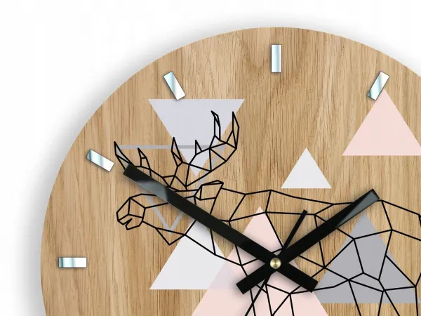 ModernClock Drevené nástenné hodiny Los 33 cm dub prírodný