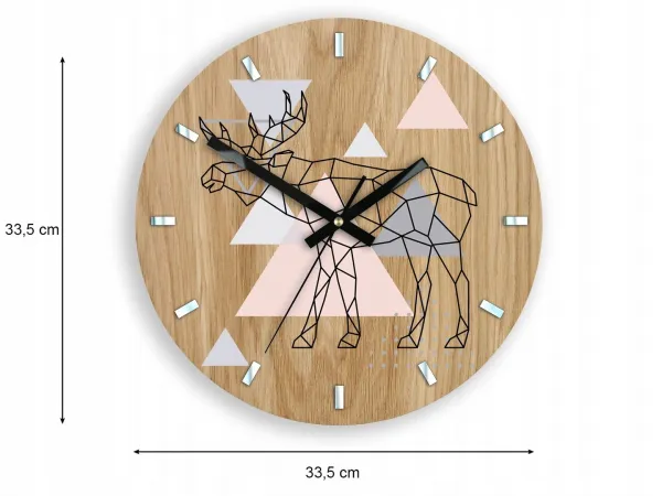 ModernClock Drevené nástenné hodiny Los 33 cm dub prírodný