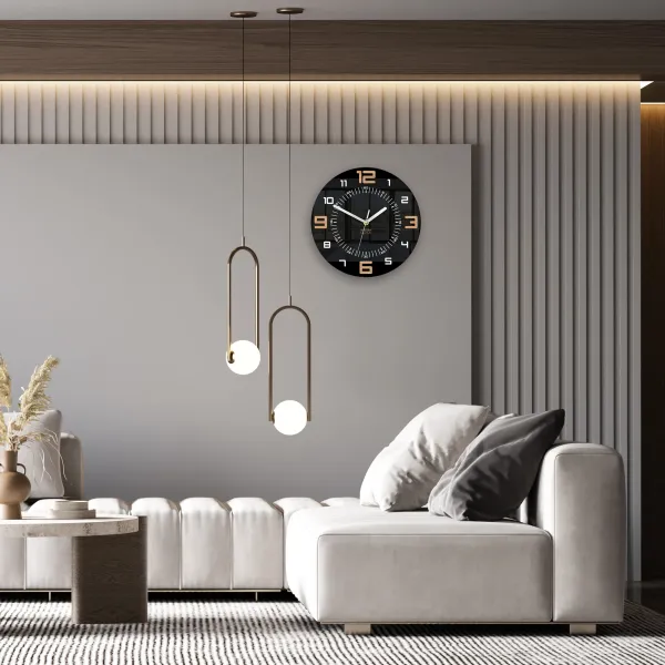 ModernClock Nástenné hodiny Alaska 28 cm čierne