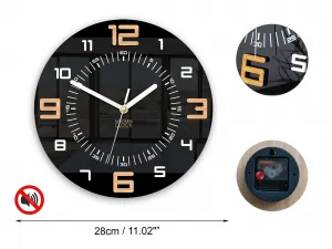ModernClock Nástenné hodiny Alaska 28 cm čierne