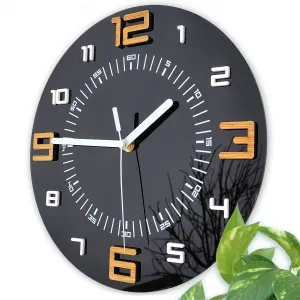 ModernClock Nástenné hodiny Alaska 28 cm čierne
