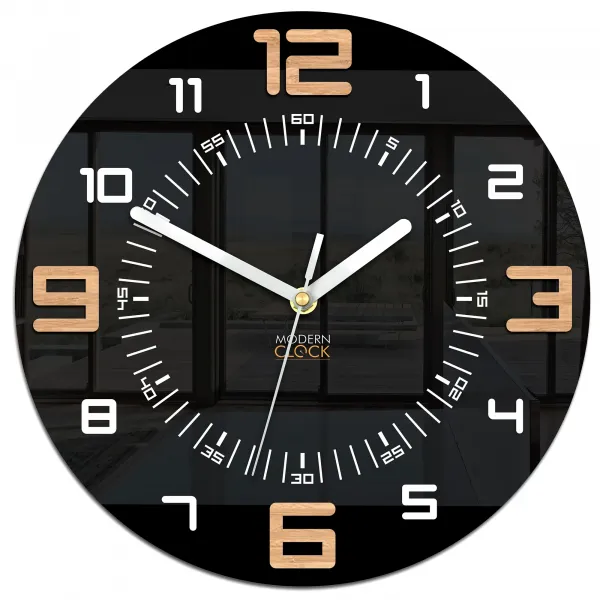 ModernClock Nástenné hodiny Alaska 28 cm čierne