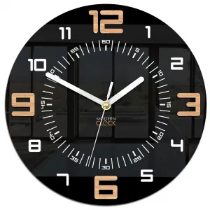 ModernClock Nástenné hodiny Alaska 28 cm čierne