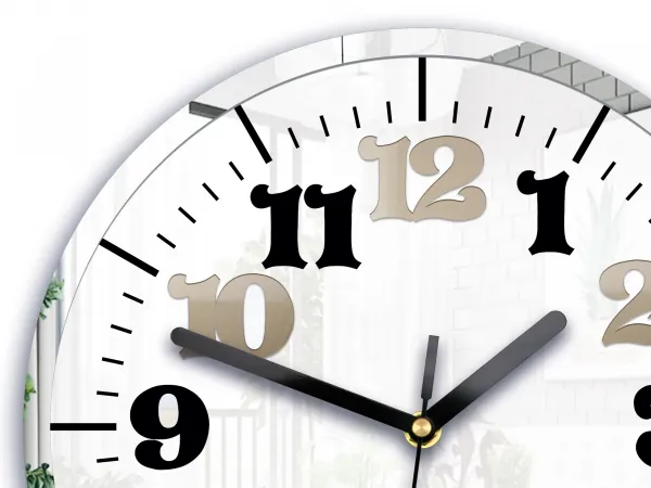 ModernClock Nástenné hodiny Alexis 30 cm biele/zrkadlové