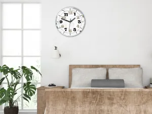ModernClock Nástenné hodiny Alexis 30 cm biele/zrkadlové
