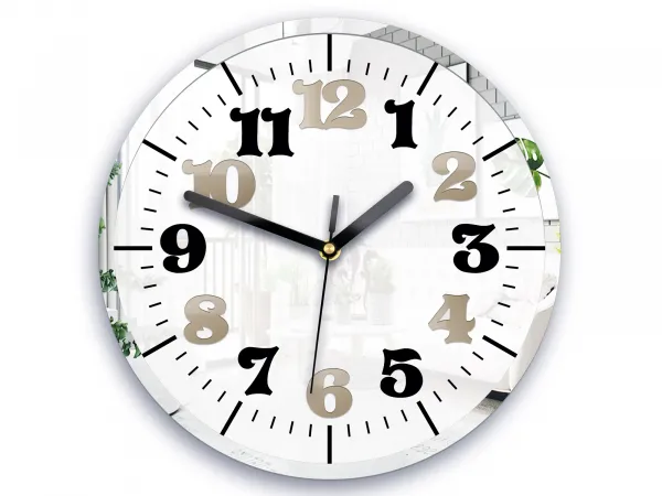 ModernClock Nástenné hodiny Alexis 30 cm biele/zrkadlové