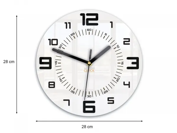 ModernClock Nástenné hodiny Armando 28 cm čierne/biele