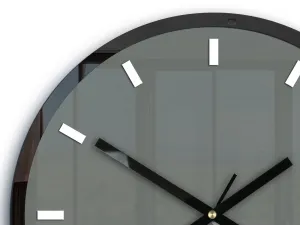 ModernClock Nástenné hodiny Rolo 30 cm šedé