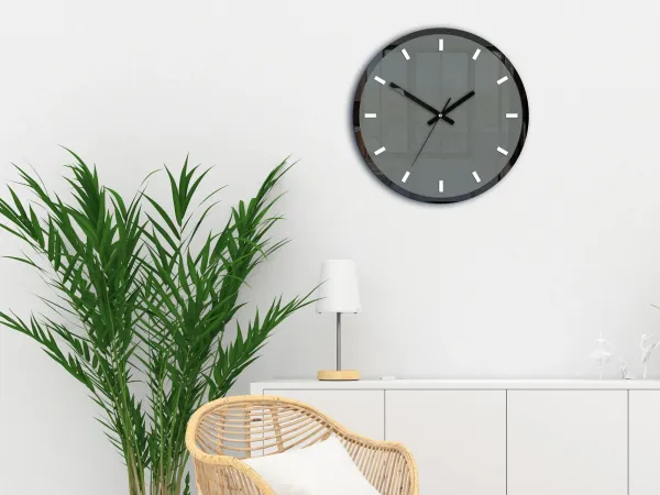 ModernClock Nástenné hodiny Rolo 30 cm šedé