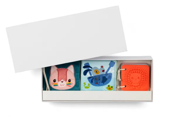 Lilliputiens – súprava 3 senzorických knižiek – mačička Jeanne