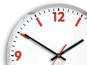 ModernClock Nástenné hodiny solárne 30 cm červené