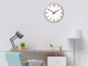 ModernClock Nástenné hodiny solárne 30 cm červené