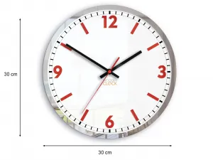 ModernClock Nástenné hodiny solárne 30 cm červené