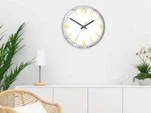 ModernClock Nástenné hodiny solárne 30 cm žlté