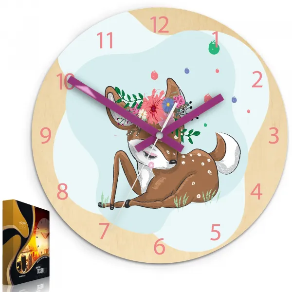 ModernClock Detské nástenné hodiny Ami Jelínek 30 cm viacfarebné