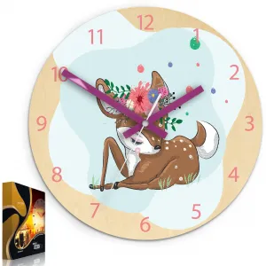 ModernClock Detské nástenné hodiny Ami Jelínek 30 cm viacfarebné