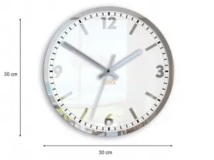 ModernClock Nástenné hodiny solárne 30 cm zrkadlové