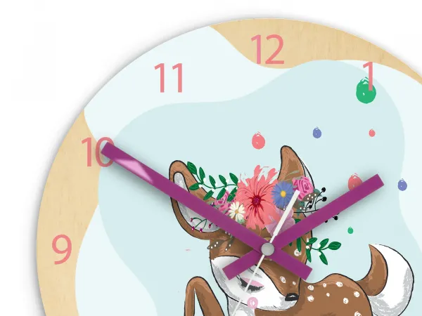 ModernClock Detské nástenné hodiny Ami Jelínek 30 cm viacfarebné