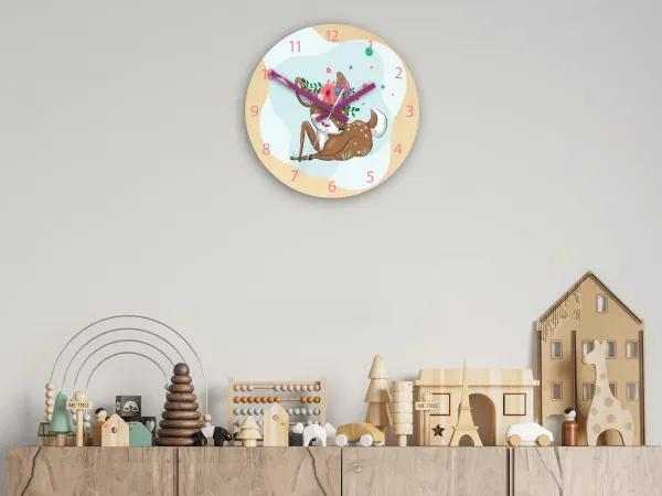 ModernClock Detské nástenné hodiny Ami Jelínek 30 cm viacfarebné