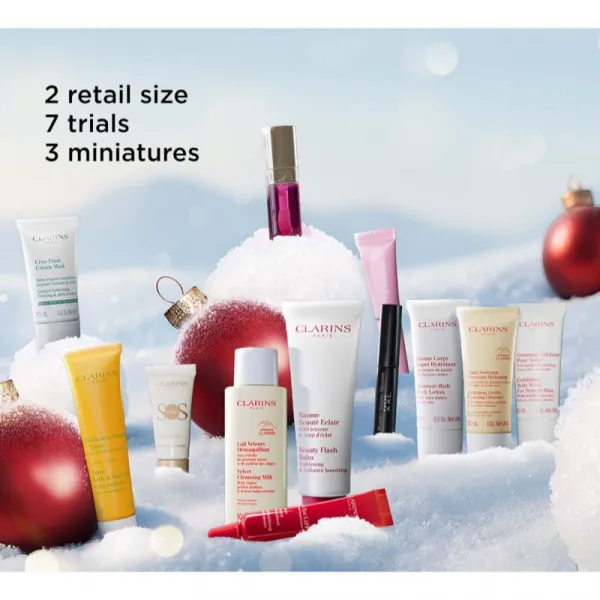 Clarins Advent Calendar 12 Holiday Season adventný kalendár