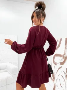 Resti Women's Mini Dress with Ruffles and Wrap Neckline