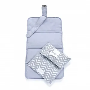 KipKep prebaľovací set NAPPER COMBI-SET Silver Grey (bavlna)