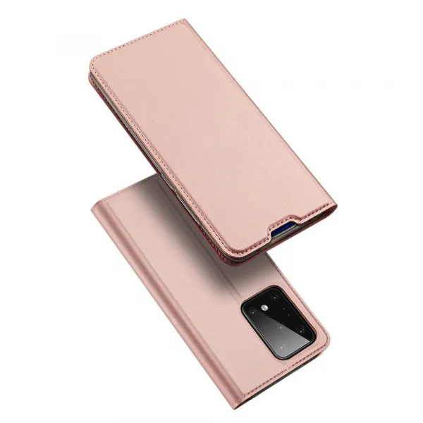 DUX DUCIS Skin Pro knižkové kožené púzdro na Samsung Galaxy S20 Ultra, ružové