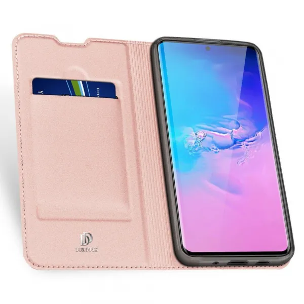 DUX DUCIS Skin Pro knižkové kožené púzdro na Samsung Galaxy S20 Ultra, ružové