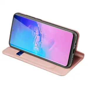 DUX DUCIS Skin Pro knižkové kožené púzdro na Samsung Galaxy S20 Ultra, ružové