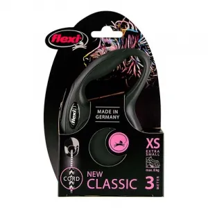 Vodítko Flexi Classic New lanko XS čierne 3m