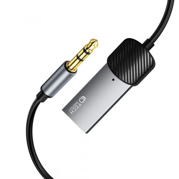 Tech-Protect Ultraboost bluetooth audio adaptér 3.5mm jack, šedý