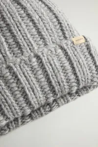Čapica Woolrich Chunky Beanie Light Grey Melange